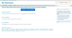Desktop Screenshot of myclassroom.createdebate.com