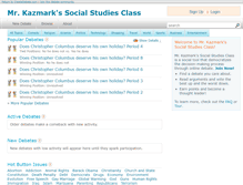 Tablet Screenshot of mrkazmark.createdebate.com